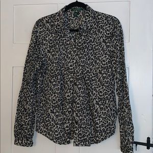 Grey Leopard print Ralph Lauren button down